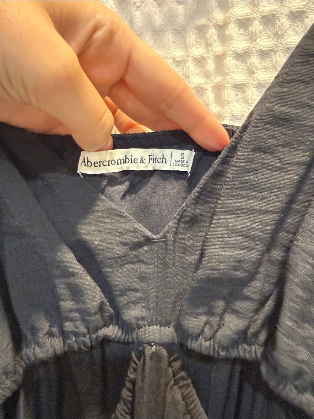 Abercrombie & Fitch Black Spaghetti-Strap Maxi Dress